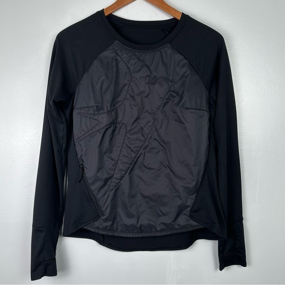 Oiselle Running Flyout Insulated Base Layer Long Sleeve Top Medium Black - Picture 1 of 7